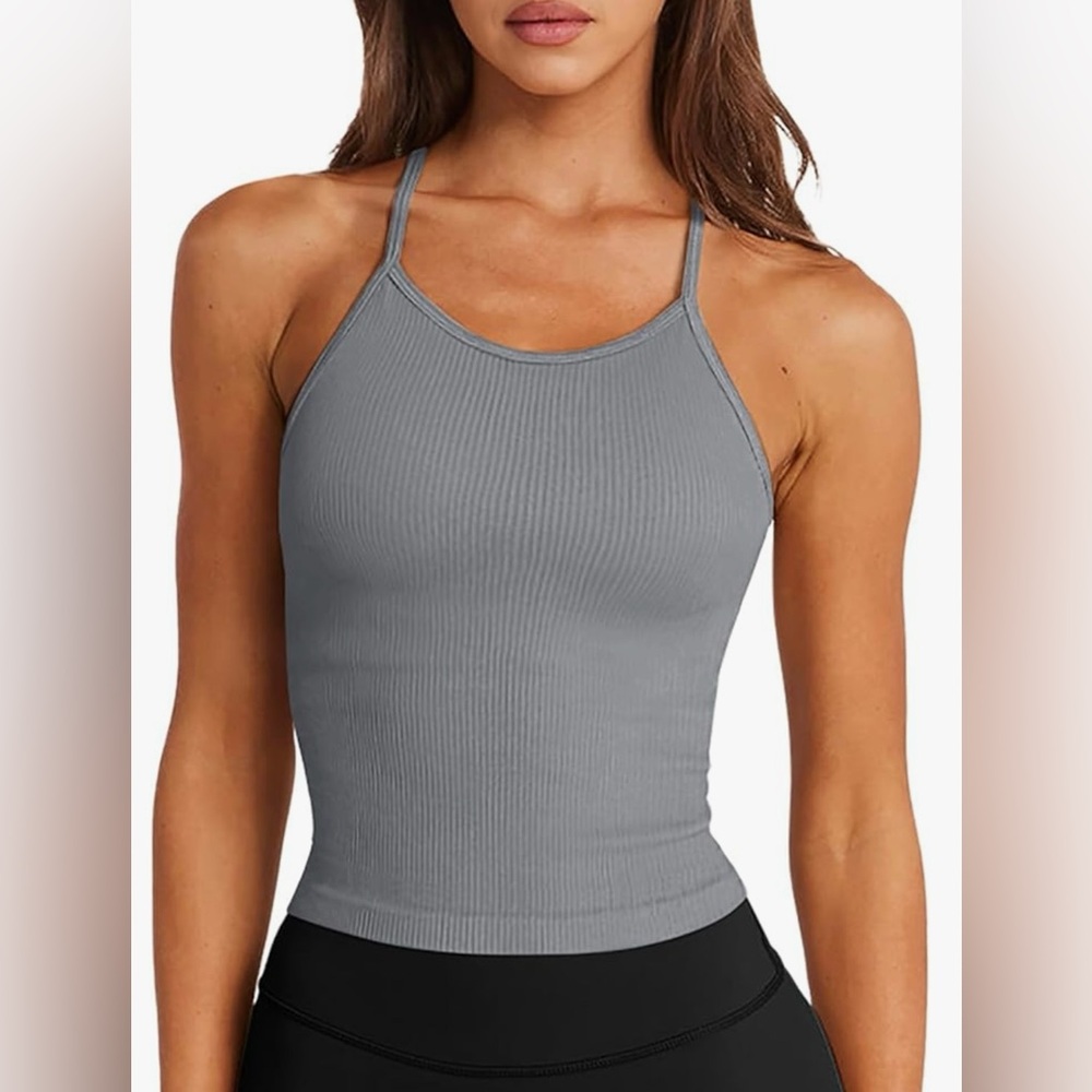 NWT Seamless Bra Padded Racerback Tank Top